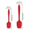 thumbnail image 2 of 2pcs Kitchen Cooking Silicone Spatula Set Heat Resistant Rubber Scraper Cooking Baking Utensils Red, 2 of 7