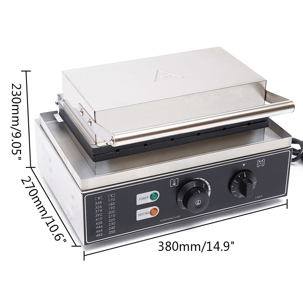 Wildnix Waffle Maker with Time & Temperature Control, Non-Stick Pans, 1.55kw Power, Adjustable Temperature 50-300℃ for Perfect Waffles