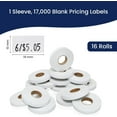 thumbnail image 4 of White Pricing Labels for Monarch 1110 Price Gun - Sixteen Rolls, 17,000 Pricemarking Labels, 4 of 7