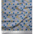 thumbnail image 1 of Soimoi Japan Crepe Satin Fabric Leaves & Floral Print Fabric by the Yard 42 Inch Wide, 1 of 1