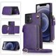 thumbnail image 1 of Funda tipo cartera para iPhone 12 con tarjetero y correa para el hombro para mujer, 1 of 5
