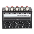thumbnail image 2 of Mezclador de Señal de Audio Bling Bling Mini Mezclador Estéreo Negro, 2 of 12