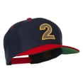 thumbnail image 5 of Arial Number 2 Embroidered Classic Two Tone Cap - Navy Red OSFM, 5 of 5