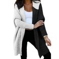 thumbnail image 2 of Niaviben Knit Cardigan Long Cardigan Hooded Cardigan for Women Plus Size Cardigan for Women Chunky Cardigan Sweaters for Women Womens Jackets Black L, 2 of 4