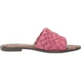 thumbnail image 6 of Sam Edelman Griffin Carmine Rose Leather Rounded Open Toe Slip On Flats Sandals (Carmine Rose, 7.5), 6 of 6