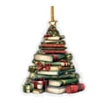 thumbnail image 2 of Christmas Tree Book Ornament 2025 Christmas Book Tree Ornament Book Ornament for Christmas Tree Book Lover Christmas Ornaments for Book Lovers Book Reader Librarian/ Christmas Acrylic Pendant A, 2 of 7