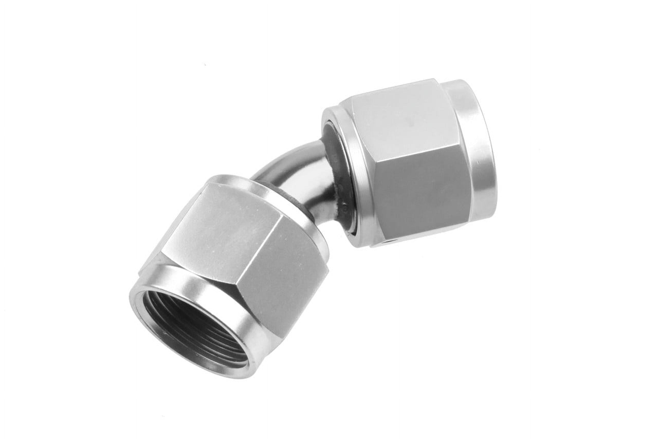 -06 Female to Female AN swivel coupler - 45 Degree - Clear