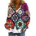 thumbnail image 2 of LOVZFMLL Vestes pour Femmes Mode Cardigan Imprimé Veste Décontractée Mode Manches Longues Col Haut/chemise à Capuche Décontractée, 2 of 5