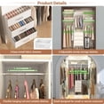 thumbnail image 3 of Homieasy 14.8'' - 48'' W Closet System with Drawers and Hanging Rods(Cut to Fit), White, 3 of 7