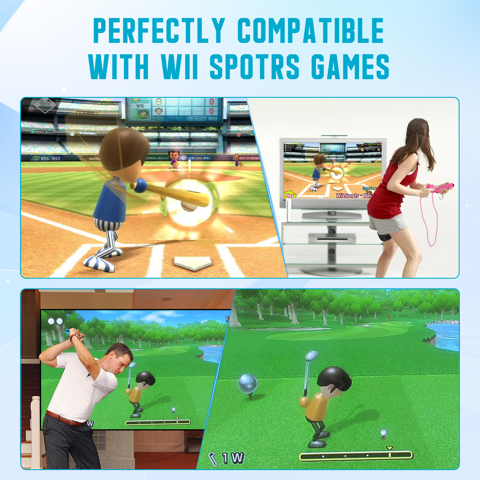 Powtree 2 Pack Wii Controller for Nintendo Wii, Wii Remote with Silicone Case and Strap Compatible with Nintendo Wii/Wii U/Wii Mini (Blue and Pink)