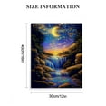 thumbnail image 3 of GooTPa Moon Waterfall Canvas Wall Art, Canvas Prints Wall Art for Living Room Bathroom Bedroom Office, Art Print Painting for Home Decorations - 12x16in, 3 of 5