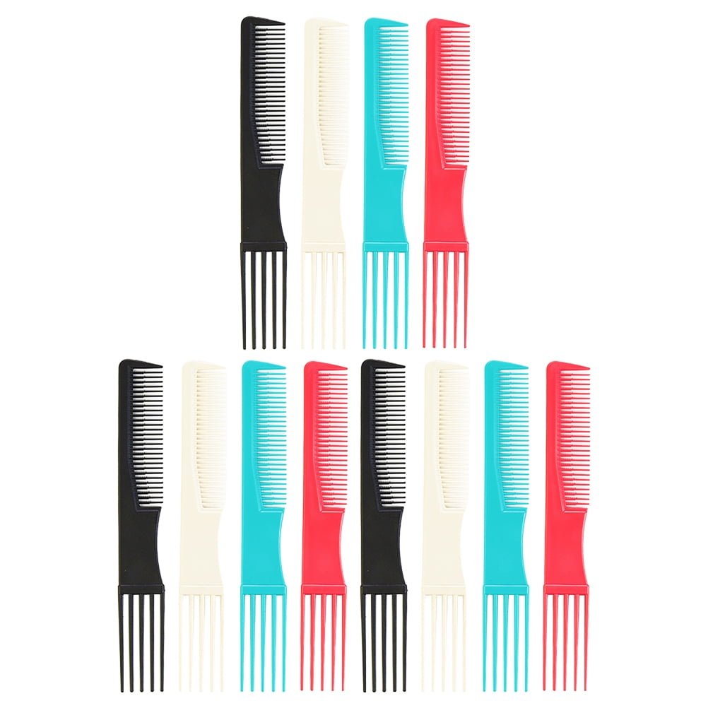 Rosarivae 12PCS Practical Hairdressing Comb Updo Make-up Pin Two-sided  Picking Comb