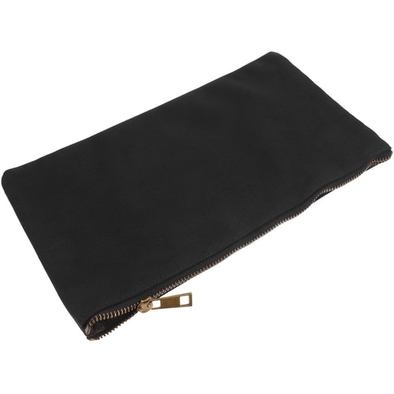 Soimiss Waxed Canvas Tool Pouch Black Zipper Utility Bag for Storage and Tool Organization