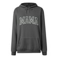 thumbnail image 4 of zaveiop Mama Sweatshirt Casual Long Sleeve Hoodies Fall Loose Mom Gift Drawstring Pullover Tops with Pockets 2025 Big Sales (Dark Gray, 3XL), 4 of 4