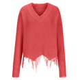 thumbnail image 6 of Women V Neck Knitted Sweater Casual Loose Long Sleeve Pullover Jumper Tops, 6 of 7