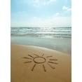 thumbnail image 2 of Frank, Assaf 19x24 White Modern Wood Framed Museum Art Print Titled - Sun drawn on the beach, 2 of 4