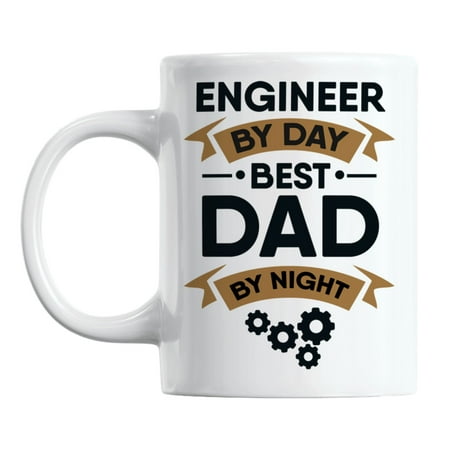 

Engineer by Day Best Dad by Night White Ceramic Coffee & Tea Mug (11oz)