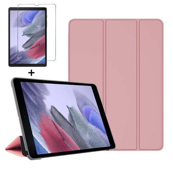 Smart Case For Samsung Galaxy Tab A7 Lite 2021 SM T220 T225 Protective Cover Shell Tab A7 lite 8.7" SM-T220 SM-T225 Tablet Case Rose Gold glass A7 Lite T220 T225