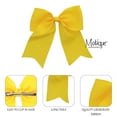 thumbnail image 3 of Motique Accessories Yellow Jumbo Hair Bow Clip with Tails for Child Girls, 3 of 4