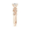 thumbnail image 3 of ANGARA Natural Princess-Cut Diamond Ring with Scrollwork in 14K Rose Gold for Women (Size-5.4mm| Color-H| Clarity-SI2) | April Birthstone, Anniversary, Jewelry Gift for Women | Natural Diamond Ring, 3 of 8
