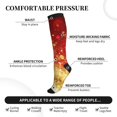 thumbnail image 4 of Picia Red Gold Glitter Printed Sports Compression Socks - 15-20mmHg Graduated Compression, High-Performance Soft and Breathable Socks for Men and Women, 4 of 5