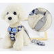 thumbnail image 4 of Juego de arneses y correas para cachorros, correas para gatos, ajustables, chalecos, correas a cuadros (m azul), 4 of 5
