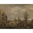 thumbnail image 3 of Carel Lodewijk Hansen 18x15 Black Modern Framed Museum Art Print Titled - The Rapenburg in Leiden (1807), 3 of 5