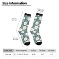 thumbnail image 2 of Pofeuu Flower Print Crew Socks, Adult Running Hiking Socks for Youth and Adult, 2 of 6