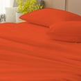 thumbnail image 3 of 4 Piece Luxurious Sheet Set ultra Soft 100% Egyptian Cotton, 800 Thread Count 12 Inch Deep Pocket - (Twin XL - Size) Solid Orange Colour, 3 of 4