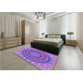 thumbnail image 5 of Ahgly Company Machine Washable Indoor Square Transitional Heliotrope Purple Area Rugs, 3' Square, 5 of 7