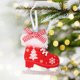 thumbnail image 5 of xihome Patines de terciopelo de madera, adornos para el rbol de Navidad para decoraciones navideñas, 5 of 6