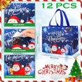 thumbnail image 2 of Paquete de 12 bolsas de regalo de Navidad, coloridas bolsas navideñas, bolsas navideñas no tejidas reutilizables para embalaje de regalos, suministros para fiestas navideñas, 2 of 4