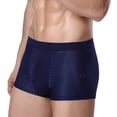 thumbnail image 2 of Sngxgn Men's Cool Breathable Underwear Boxer Briefs(Dark Blue,XXXXL), 2 of 7