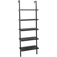 thumbnail image 7 of Tcbosik Ladder Bookshelf 5-Tiers Bookcase Wall-Mounted Storage Display Rack with Metal Frame, Walnut & Black, 7 of 7