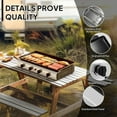 thumbnail image 3 of 4 Burner Portable Propane Griddle with Electronic Ignition, 40000 BTU Tabletop Flat Top Gas Grill with Nonstick Enameled Tray & Regulator for Outdoor Cooking Camping BBQ Tailgating Picnicking, 3 of 13
