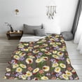 thumbnail image 5 of Bingfone Ladybugs And Flowers On A Wooden Print Flannel Fleece Blanket Throw Blanket for Bed,Sofa,Couch,Travel,Camping(60"x50" ), 5 of 8