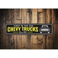 thumbnail image 2 of USA Chevy Truck Sign, Car Sign, Car-Lover Sign, Man Cave Aluminum Metal Decor Sign - 4x18 inches, 2 of 4