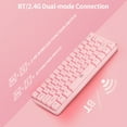 thumbnail image 2 of TFixol Clavier Sans Fil 61 Touches BT+2,4G Clavier Double Mode avec Effet Rétroéclairé RVB Moulage par Injection Bicolore ABS Touche Rose, 2 of 8