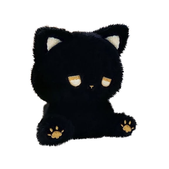 Black Cat Stuffed Animals,5.9 inch Stuffed Animals Black Cat Plush,Cute Cat Plushies Toy,Soft Kitten Plushie Cuddle Pillow,Anime Plushie Doll,Cute Stuff Toys Gift for Girls,Boys and Males Light Brown