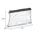 thumbnail image 3 of Basics Zippered Travel Makeup & Accessory Rectangle Carrying Clutch in Transparent Pink or Black PVC (Colors Vary), 1ct, 3 of 10
