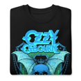 thumbnail image 3 of Ozzy Osbourne Neon Blue Bat Jumbo Print Unisex Sweatshirt - Black - Small, 3 of 5