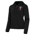 thumbnail image 2 of Women's Antigua  Black Minnesota Twins Contemporary Quarter-Zip Hoodie, 2 of 3