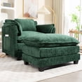 thumbnail image 4 of CQSXDA Compact Boucle Sofa Bed with Wider Seat and Thick Armrests for Bedroom and Living Room, Dark Green, 4 of 15