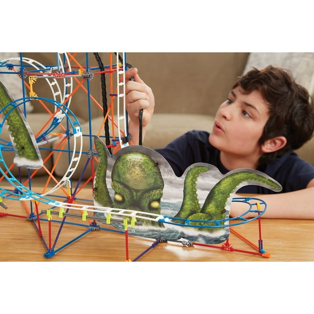 K Nex Thrill Rides Kraken S Revenge Roller Coaster Building Set Ages 9 Engineering Education Toy Walmart