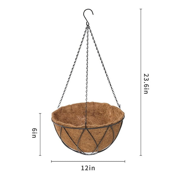 Mainstays 12 in Coco Hanging Basket