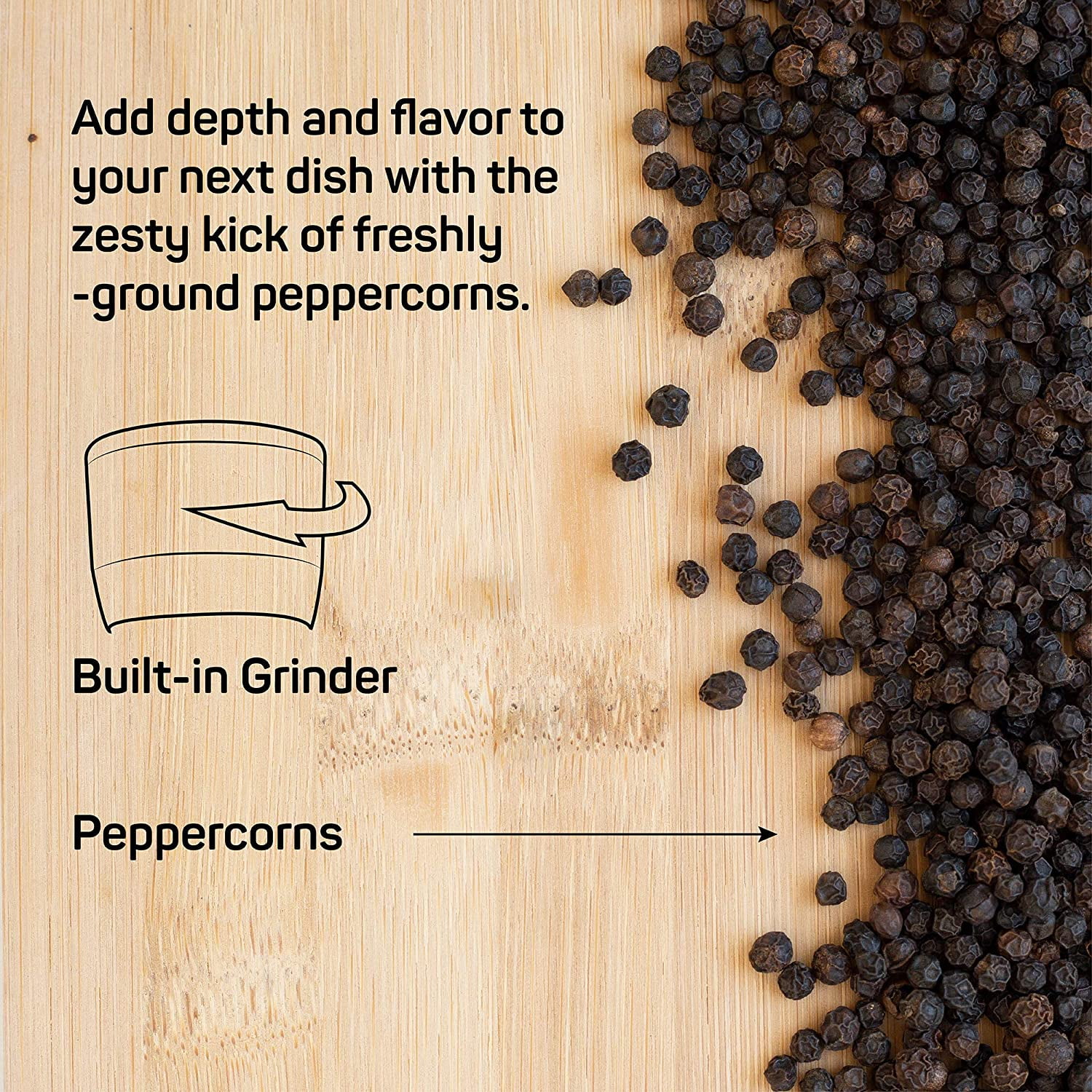 Palermo Black Peppercorn Grinder - World Market