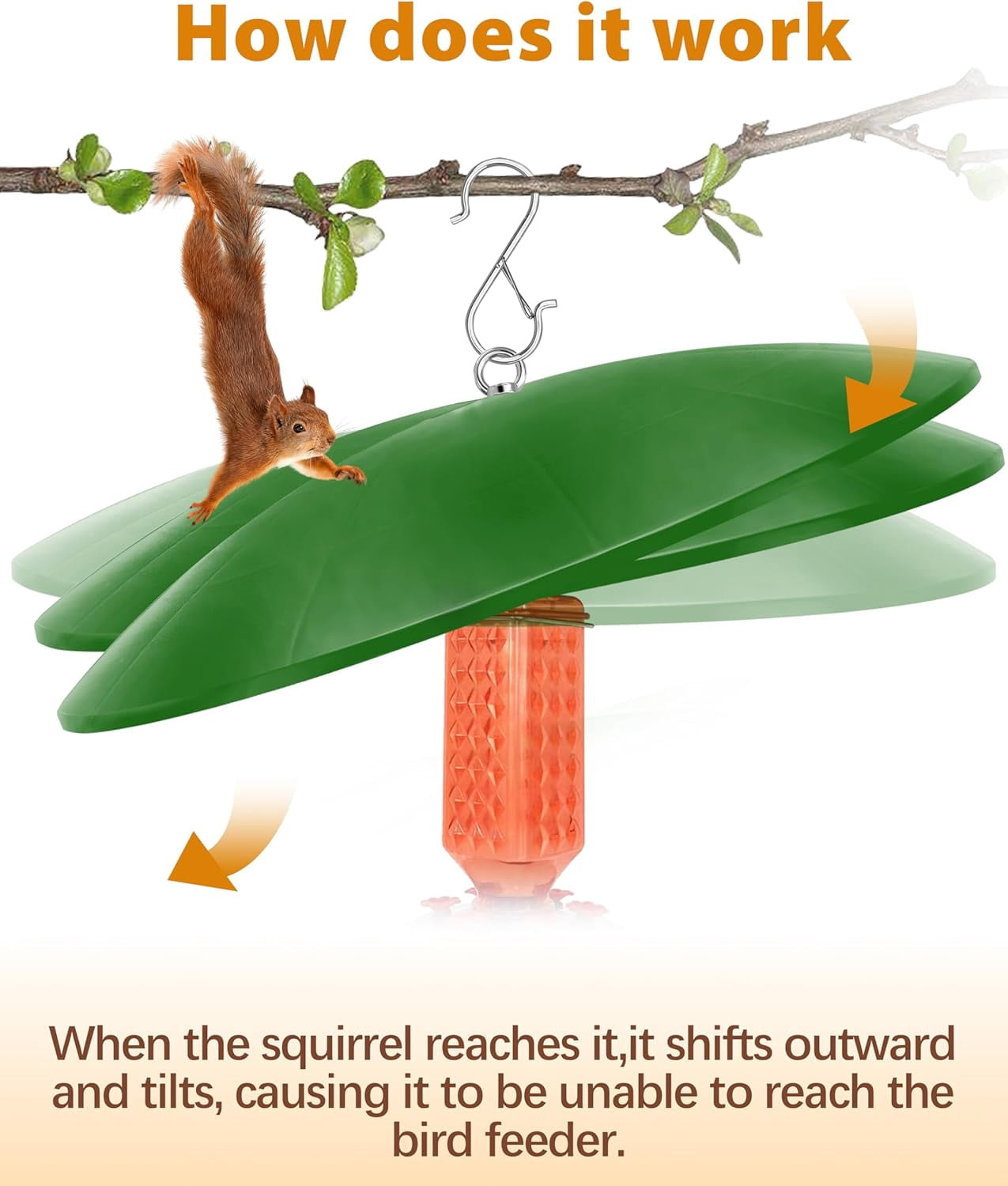 19.25-Inch Extra Large Squirrel Baffle,Hummingbird Feeder Shade Dome Cover, Bird Feeder Rain Guard, Hanging Squirrel Proof for Shepherd's Hook Outdoors (Green) 2 Pack