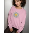 thumbnail image 2 of Smartprints Cute Daisy Flower Art Sweatshirt Women -Image by Shutterstock, Female 5X-Large, 2 of 4