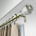 thumbnail image 3 of 1" Dia Adjustable Savia Double Curtain Rod 120-170 inch Light Gold, 3 of 3