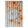 thumbnail image 1 of YUSDECOR Flower Orange White Color WaterProof Polyester Fabric Shower Curtain Size 48x72 Inches, 1 of 1